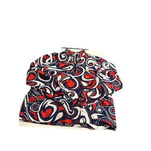 Loudmouth Golf Pullover Windbreaker Mens Large  RARE Blue Red Swirl Design